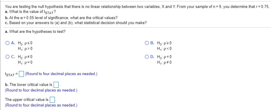 null hypothesis relationship between variables