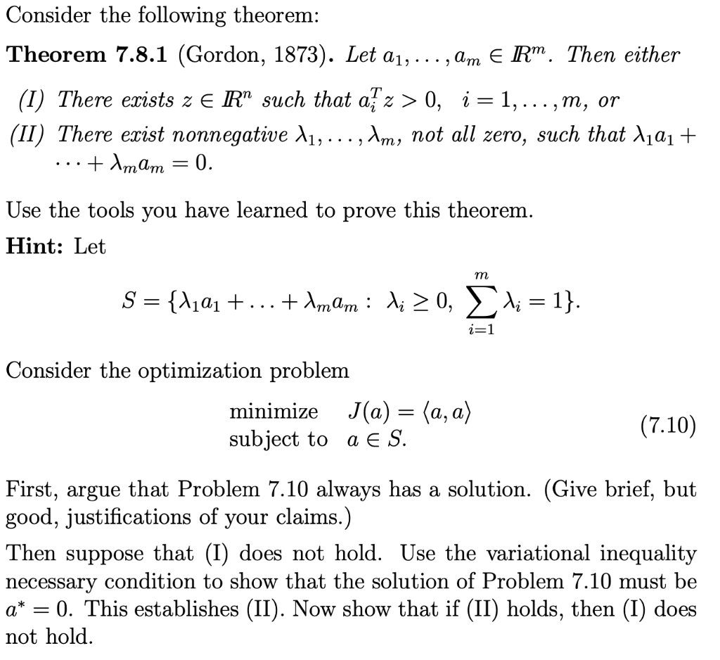 Consider The Following Theorem: Theorem 7.8.1 | Chegg.com