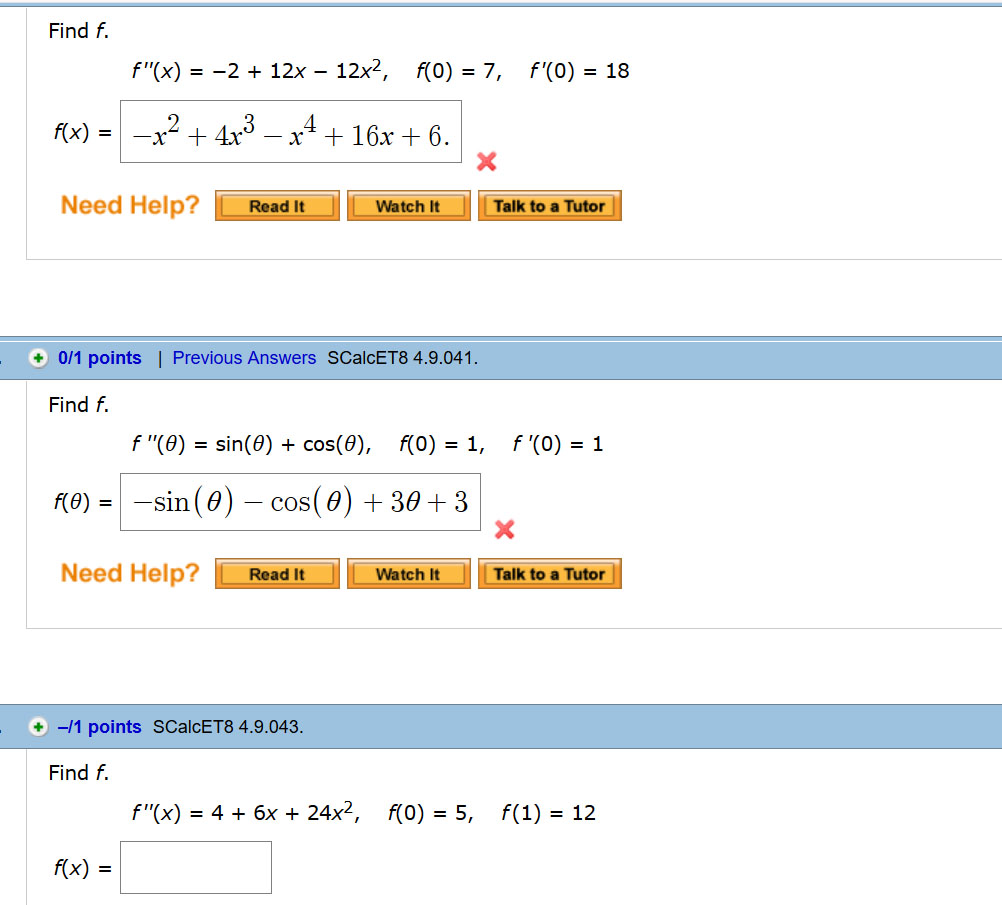 Solved Find F F X 2 12x 12x2 R0 7 F 0 18 X