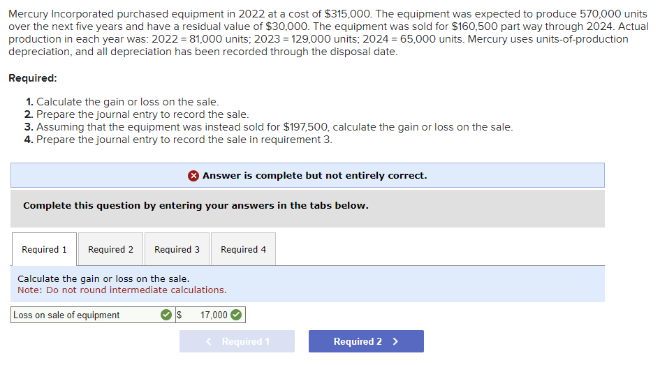 Solved Mercury Incorporated purchased equipment in 2022 at a