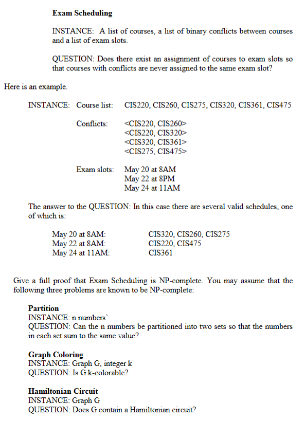 Solved A common problem faced by university registrars is in | Chegg.com