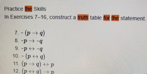 Truth Tables Practice Problems | Two Birds Home