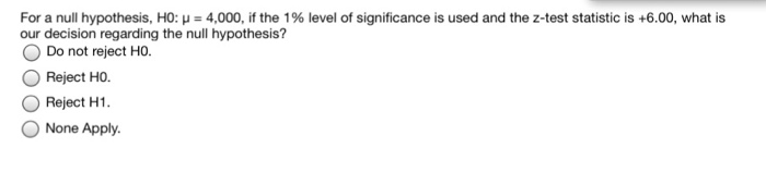 for a null hypothesis 4000