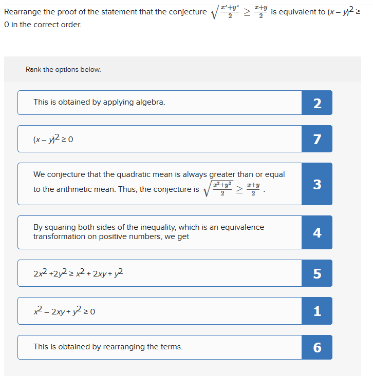 Solved Iy Rearrange The Proof Of The Statement That The Chegg Com