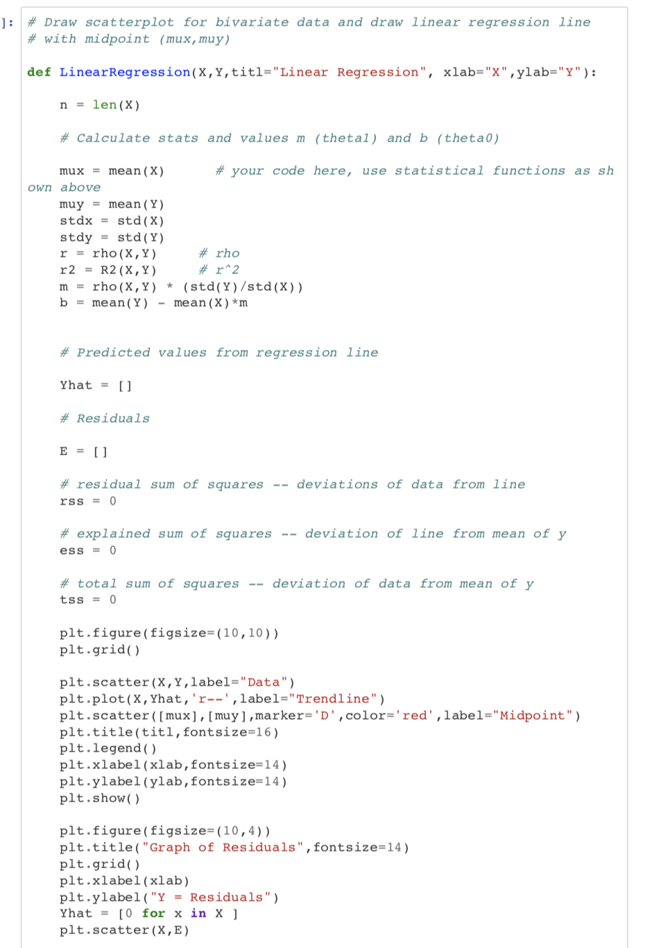 Problem One: Linear Regression For this problem, in | Chegg.com