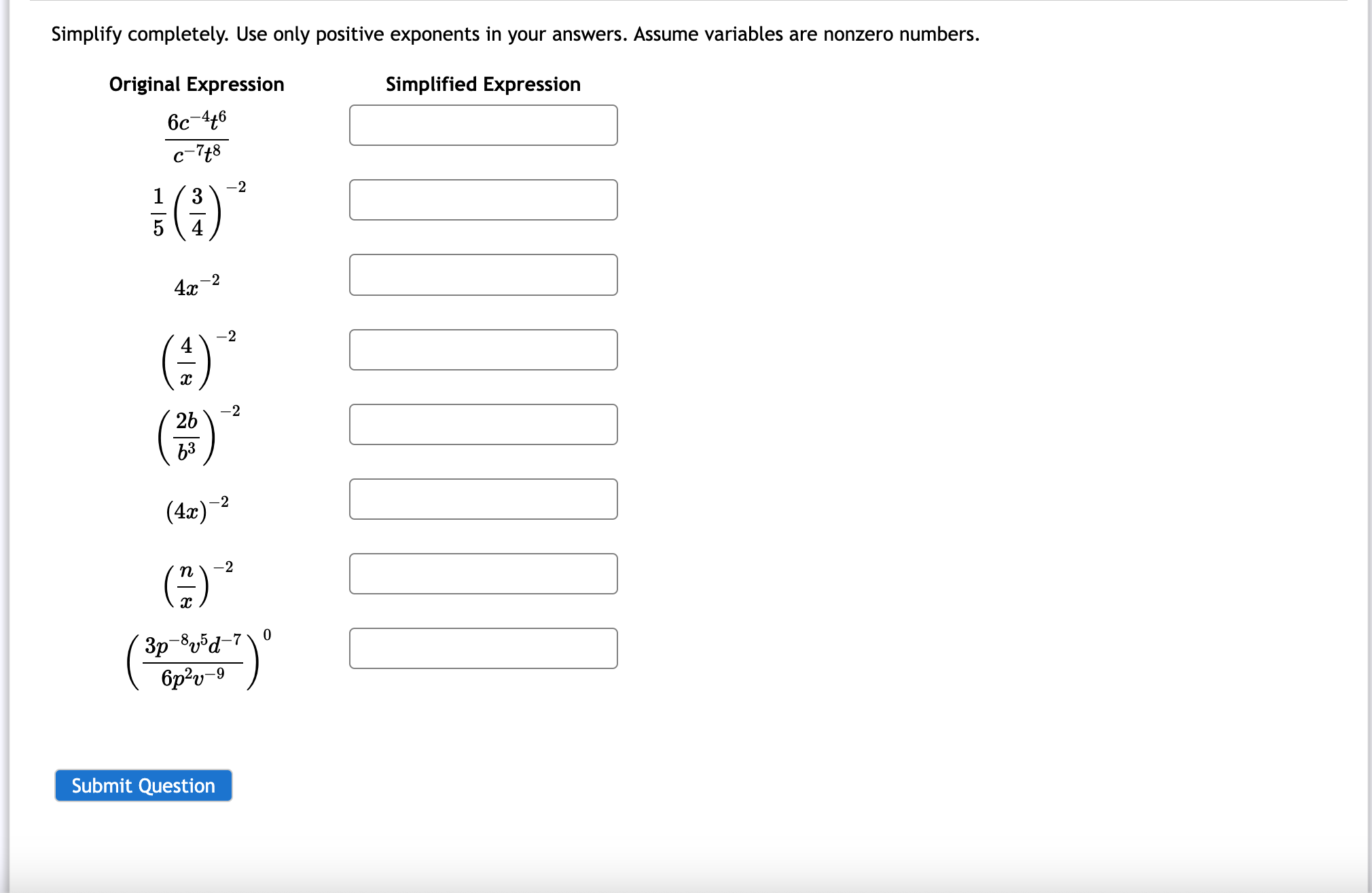 Solved Simplify completely. Use only positive exponents in | Chegg.com