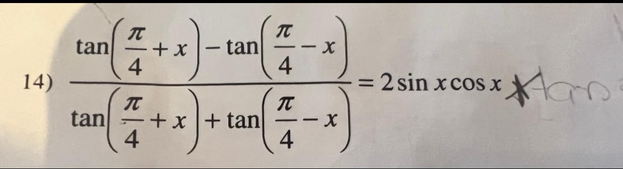 tan left(- frac pi 4 right)tan(−4π)