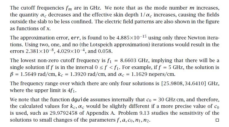 Example 9.11.1: Dielectric Slab Waveguide. Determine | Chegg.com