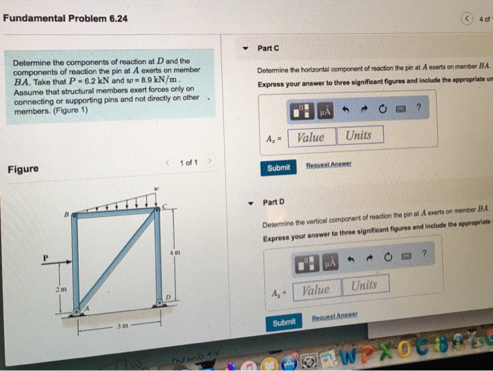 Solved Fundamental Problem 6.24 4 of Part C Determine the | Chegg.com