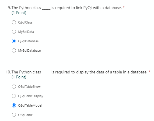 Solved 9. The Python class ___ is required to link PyQt with | Chegg.com
