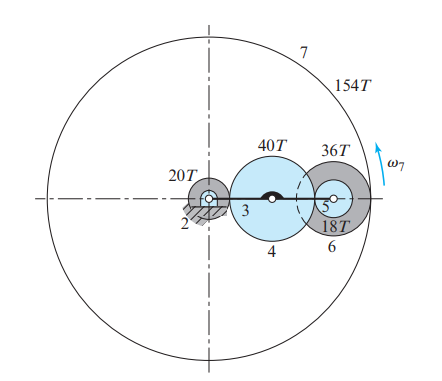 Solved If internal gear 7 rotates at 60 rev/min ccw, | Chegg.com