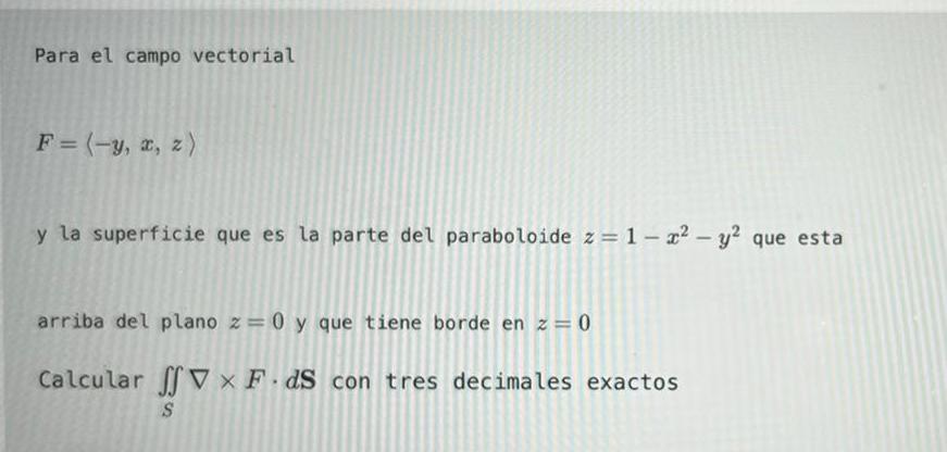 Solved For The Vector Field F Lt Y X Z Gt And The Chegg Com