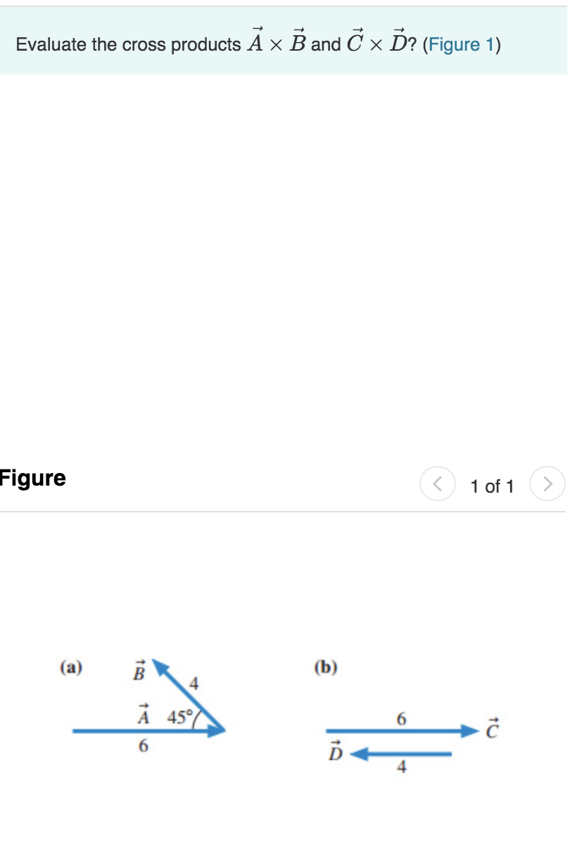 Solved Evaluate the cross products A x B and C x Ď? (Figure | Chegg.com
