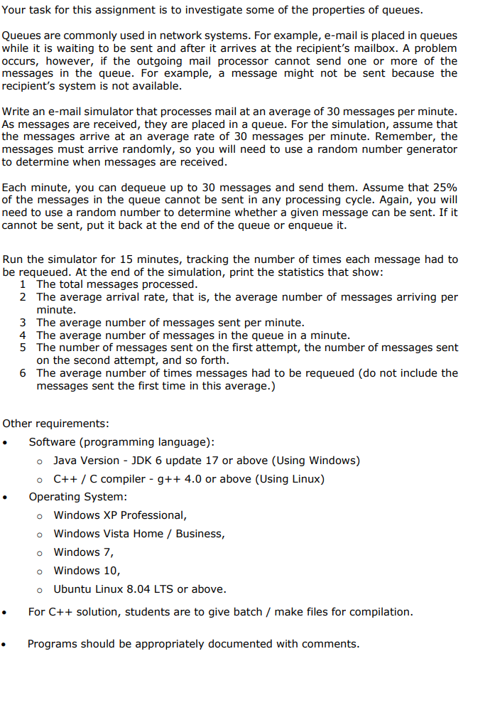 Solved Your task for this assignment is to investigate some | Chegg.com