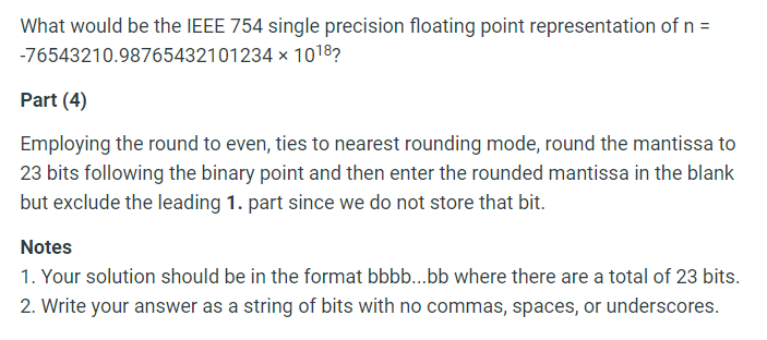 Solved What would be the IEEE 754 single precision floating | Chegg.com