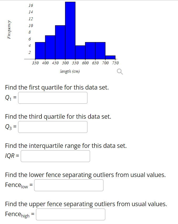 Solved 16 14 12 Frequency 8 6 10 8 6 4 2 350 400 450 500 550