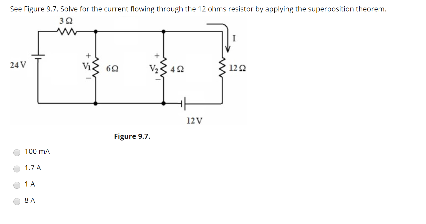 Solved See Figure 9.7. Solve For The Current Flowing Through | Chegg.com