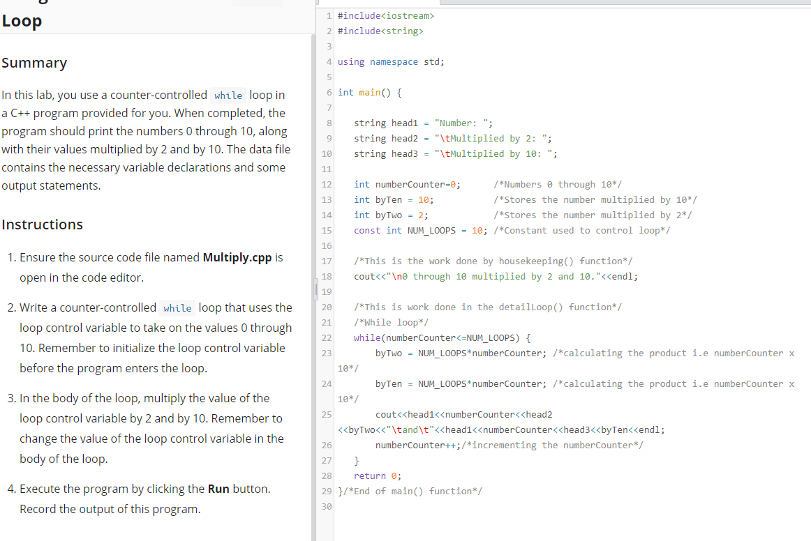 solved-loop-summary-in-this-lab-you-use-a-chegg