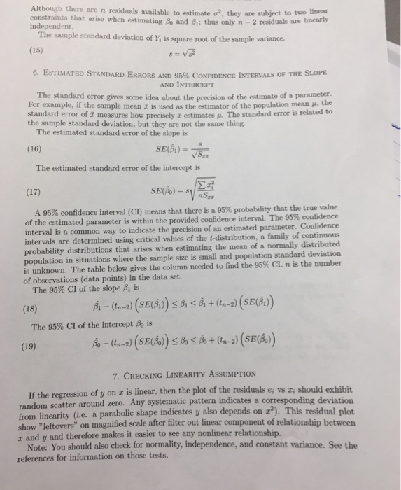 Find A Least-squares Linear Regression Line. Step | Chegg.com