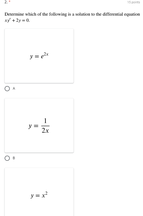 Solved 2 15 Points Determine Which Of The Following Is A 7261