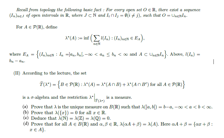 Solved Recall From Topology The Following Basic Fact Fo Chegg Com