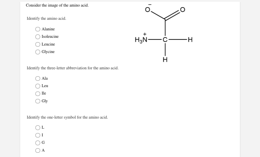 Solved Consider The Image Of The Amino Acid Identify The 6128