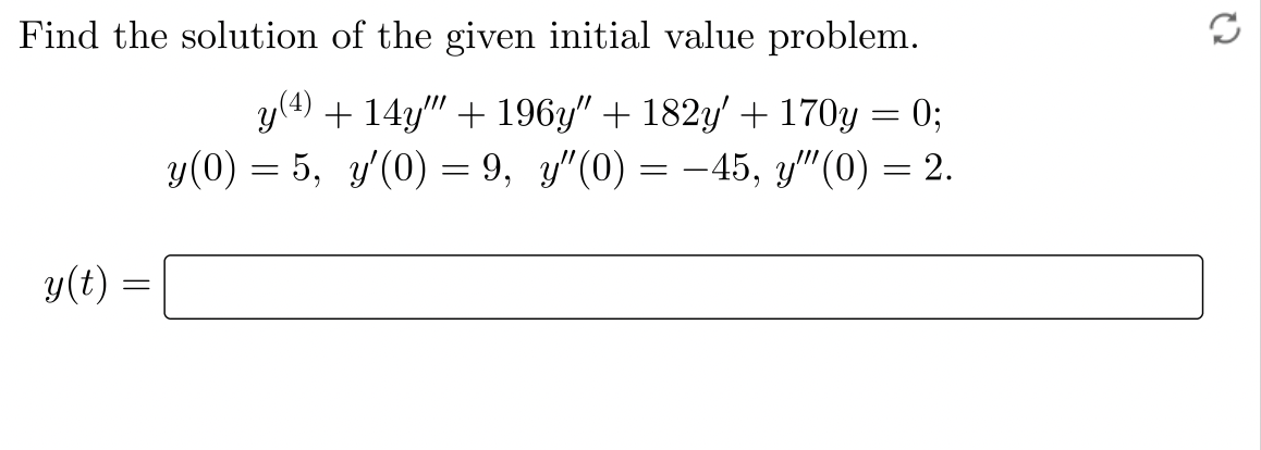 Solved Find The Solution Of The Given Initial Value Problem. | Chegg.com