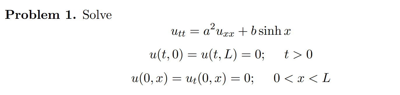 Solved Problem 1. Solve | Chegg.com