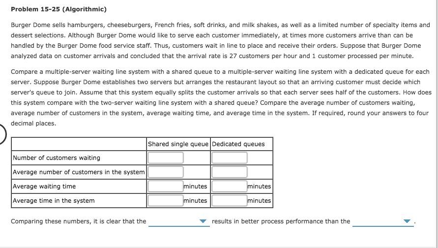 Problem 1525 (Algorithmic) Burger Dome sells