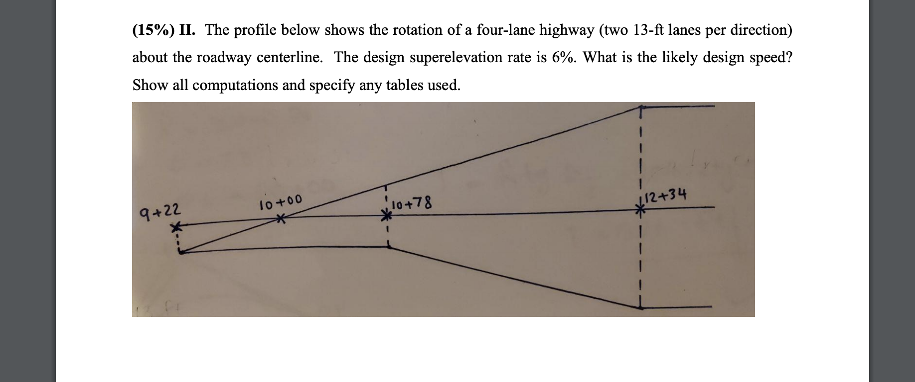 (15%) II. The profile below shows the rotation of a | Chegg.com