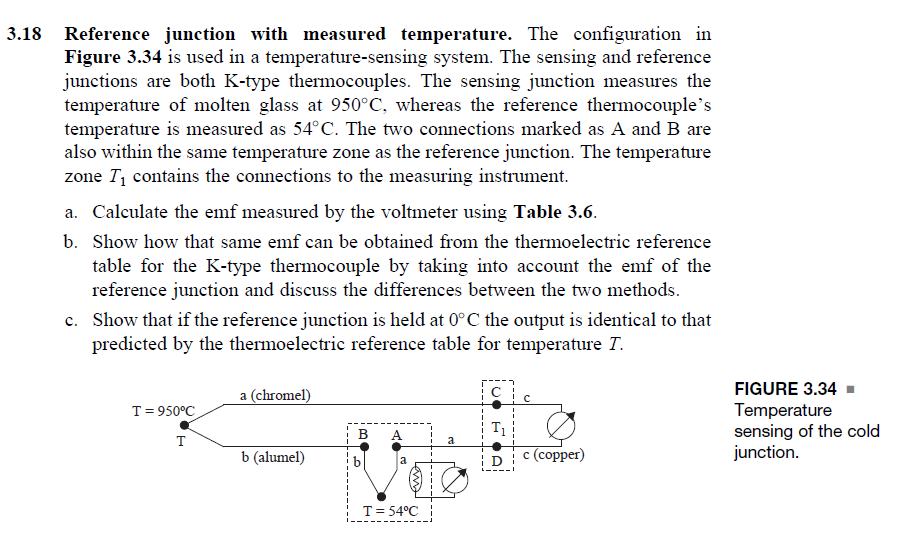 3.18 Reference Junction With Measured Temperature.... | Chegg.com