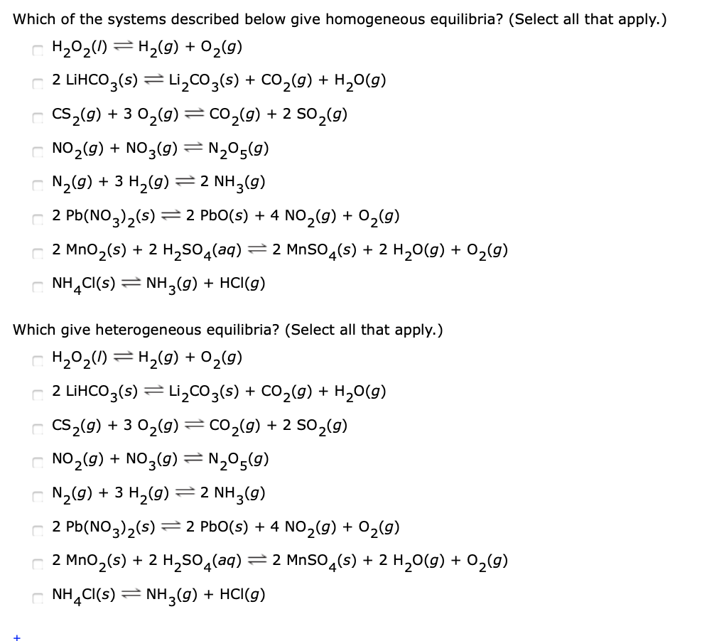 Solved Which of the systems described below give homogeneous | Chegg.com