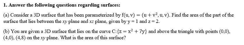 Solved = 1. Answer the following questions regarding | Chegg.com