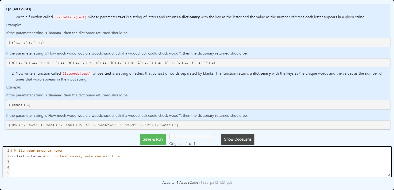 Solved Q2 [40 Points] Example: If the parameter string is | Chegg.com