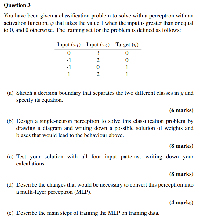 Question 3 You have been given a classification | Chegg.com