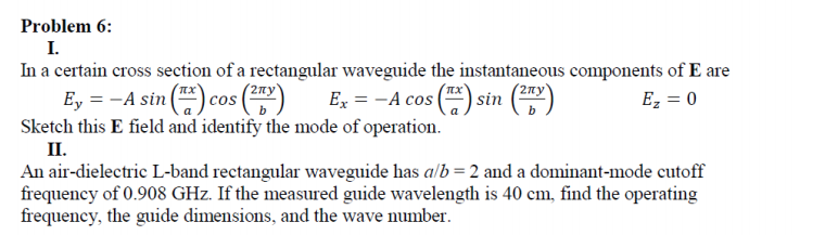 Solved Problem 6: I. In a certain cross section of a | Chegg.com