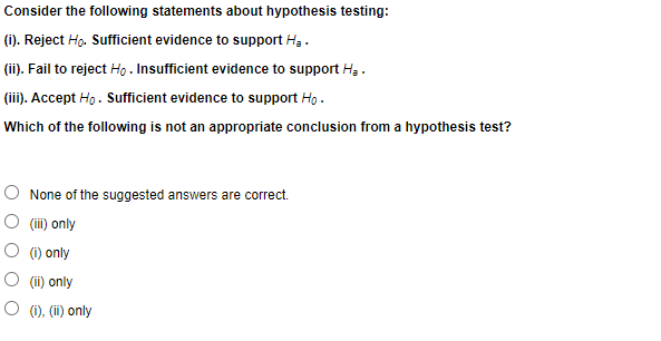 which of the following statements about a hypothesis is correct