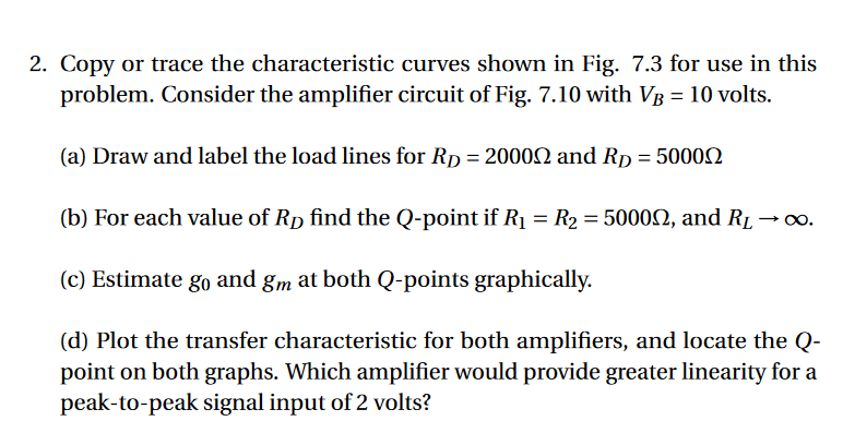 Solved 2. Copy or trace the characteristic curves shown in | Chegg.com
