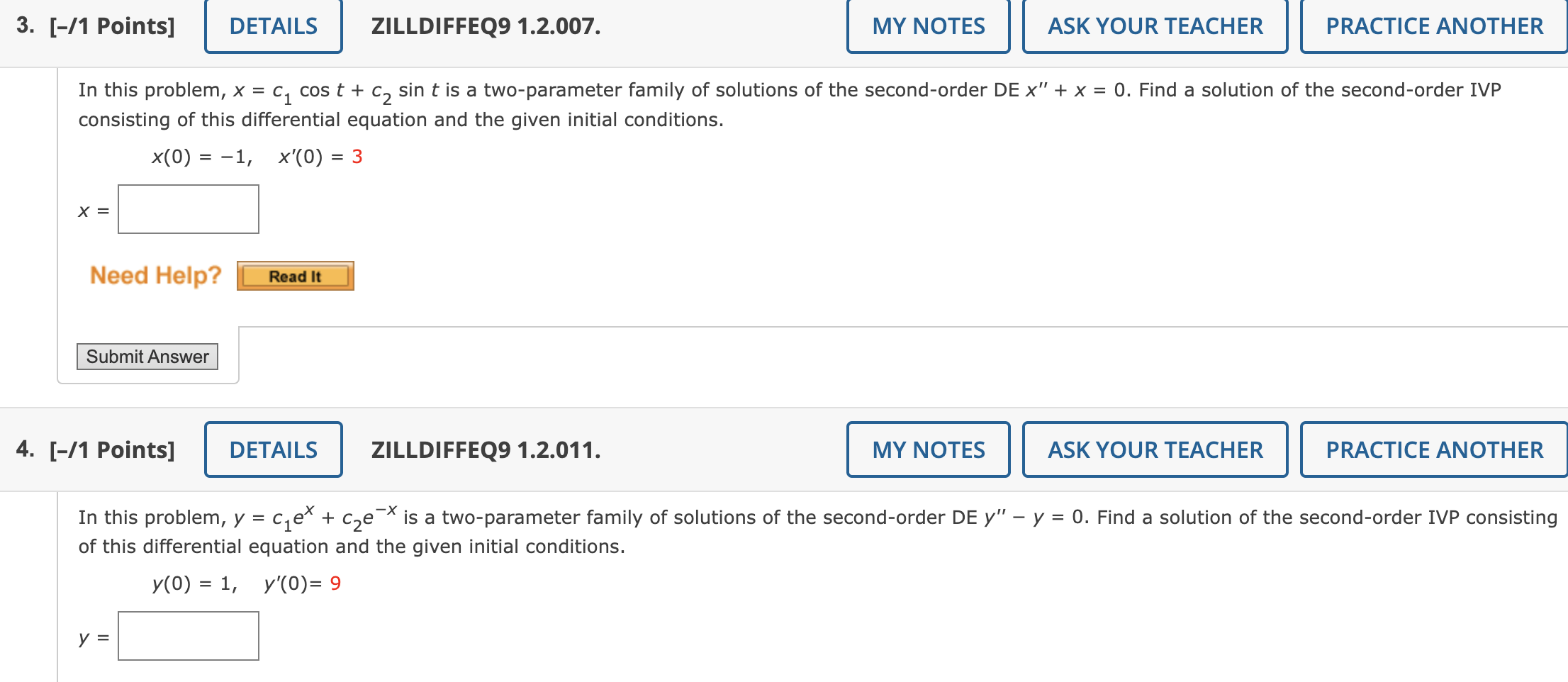 Solved 3. [-/1 Points] DETAILS ZILLDIFFEQ9 1.2.007. MY NOTES | Chegg.com