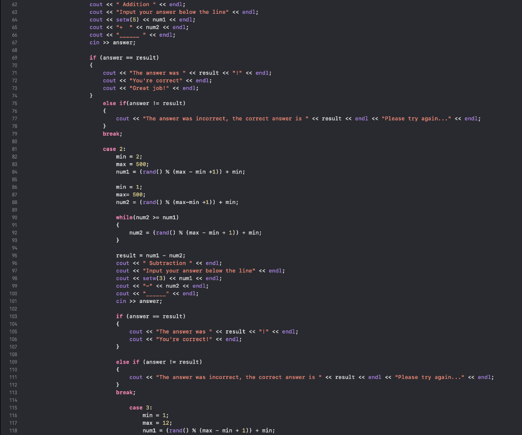 I just need an example for the void addition() that | Chegg.com