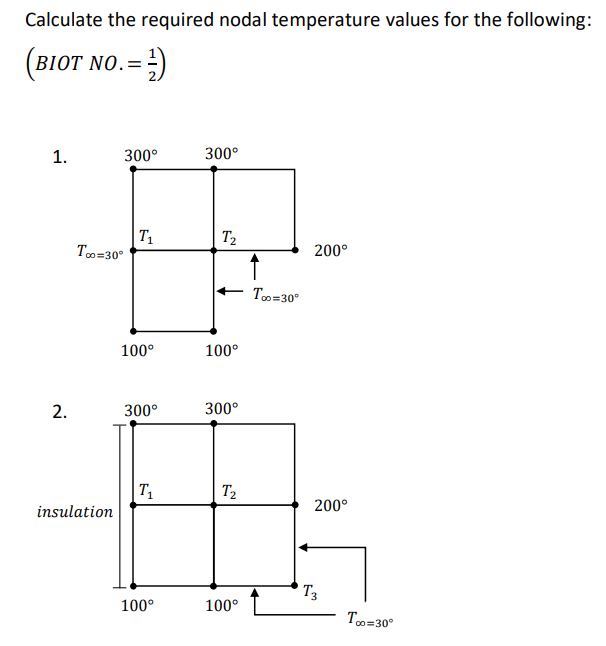 Solved Calculate the required nodal temperature values for | Chegg.com