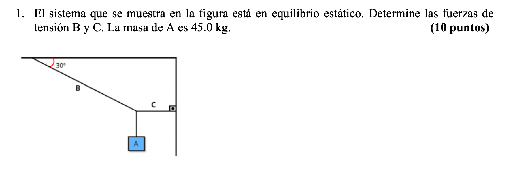 Solved 1. El sistema que se muestra en la figura está en | Chegg.com