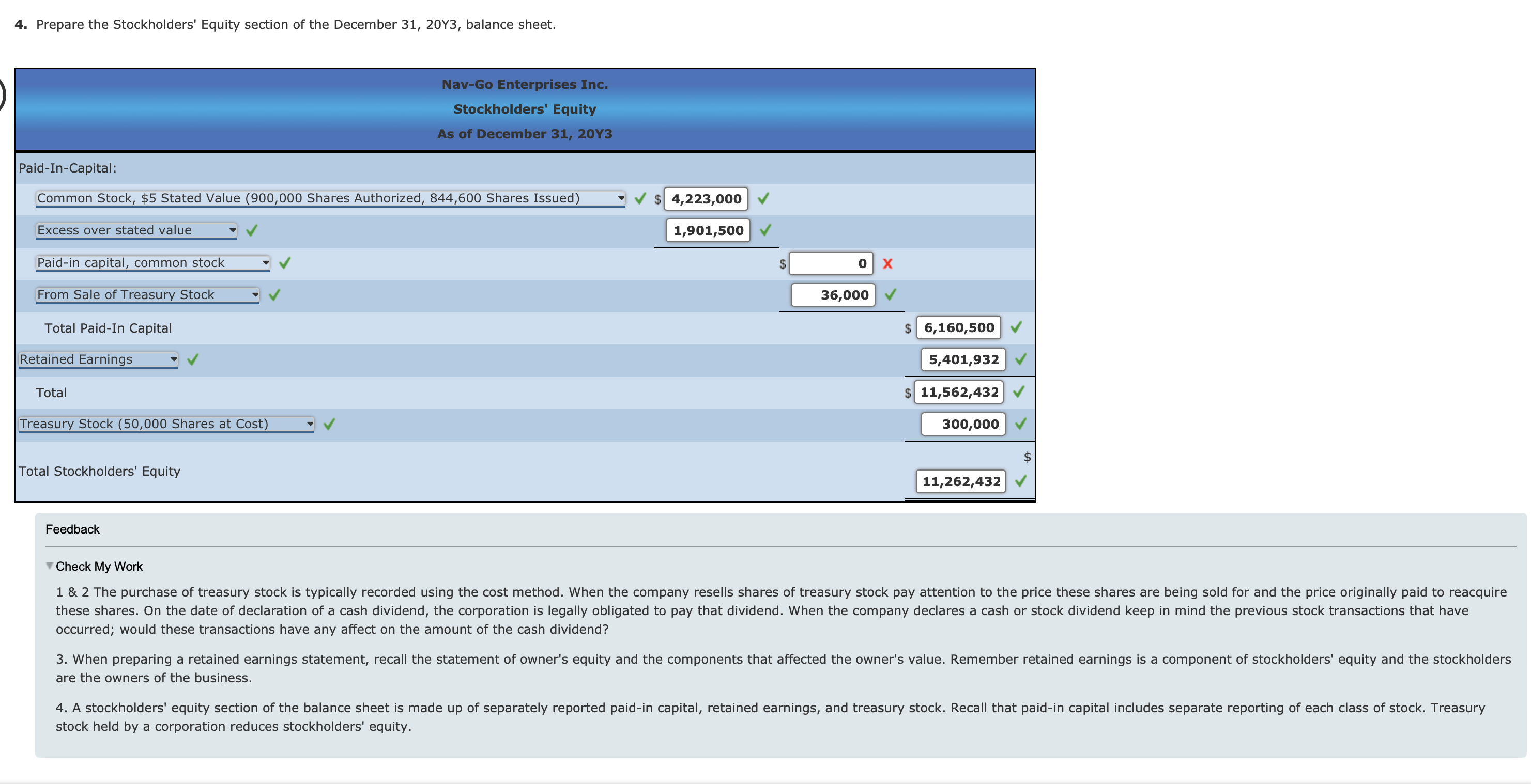 Solved I only need help with question 4. Stockholders | Chegg.com