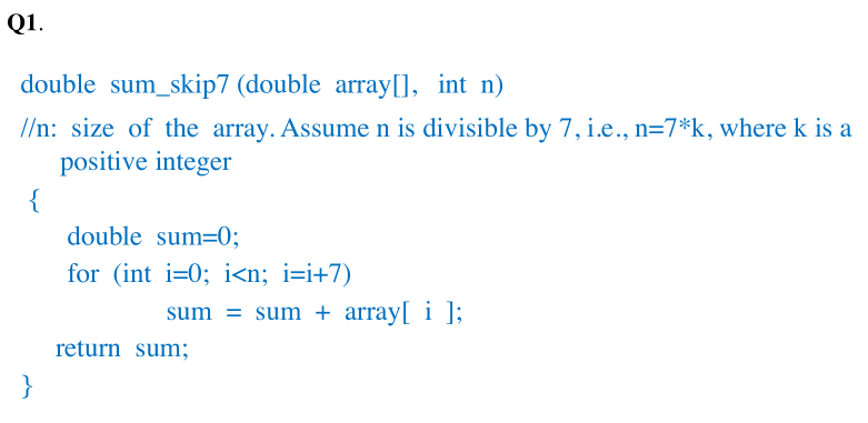 Solved Time Complexity Analysis Using this template | Chegg.com