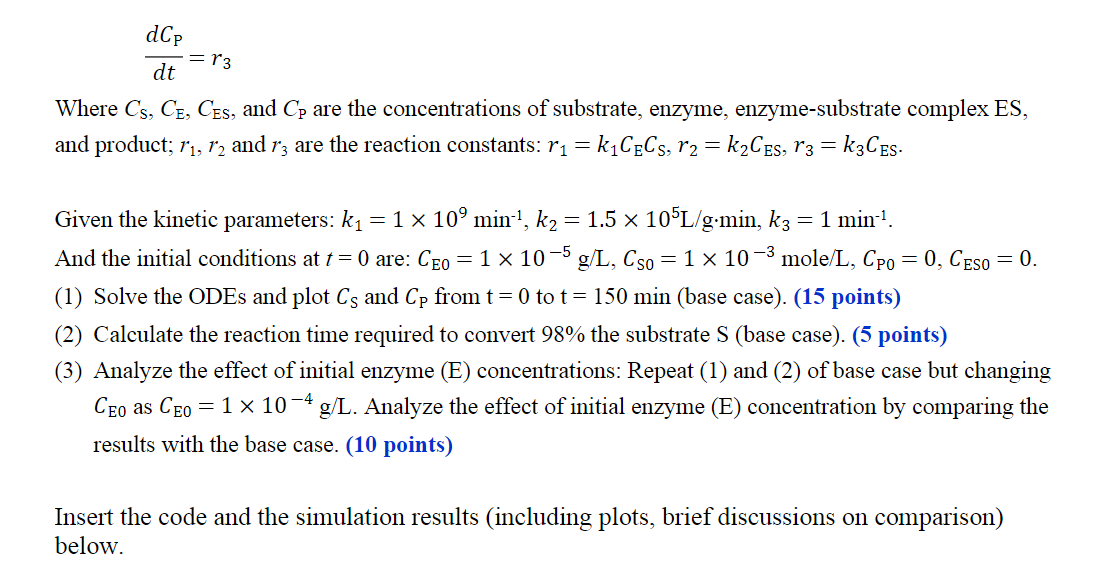 Solved k3 (30 points) Prob. 3 Enzymatic reactions involve | Chegg.com