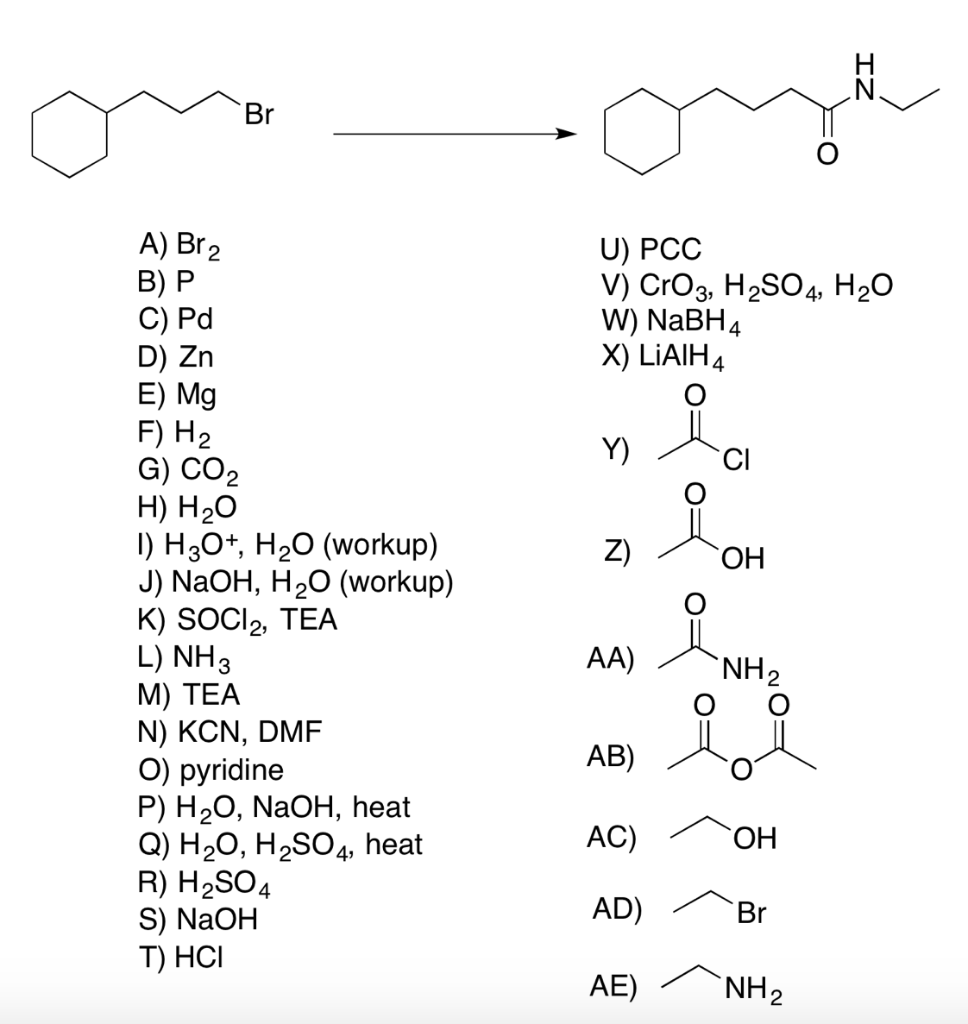 Solved Look At The Given Synthesis And The Provided Reage Chegg Com