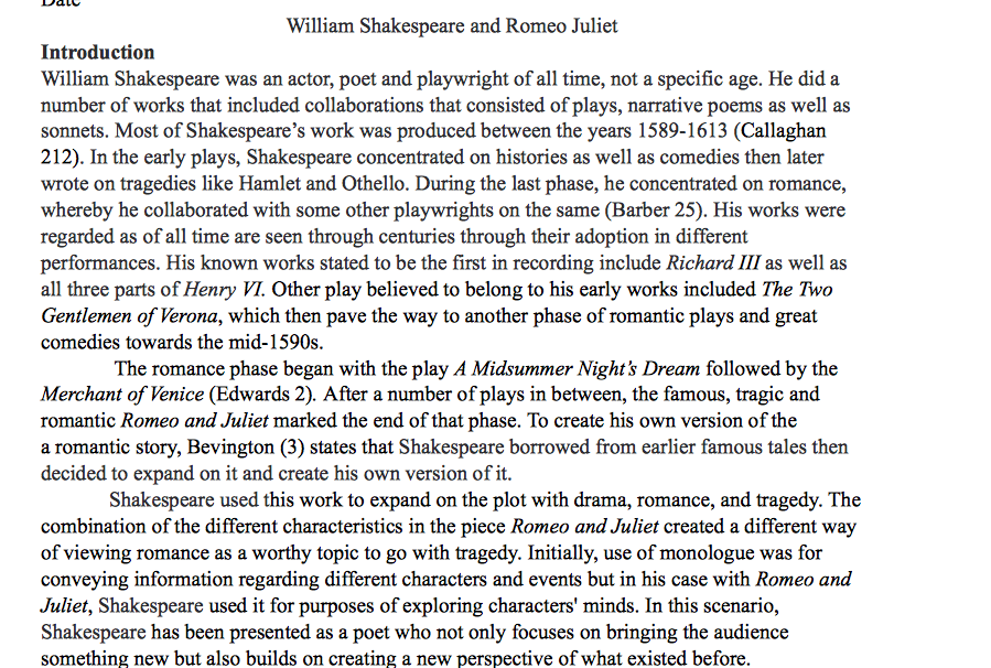 Реферат: Romeo And Juliet By Shakespeare Essay Research