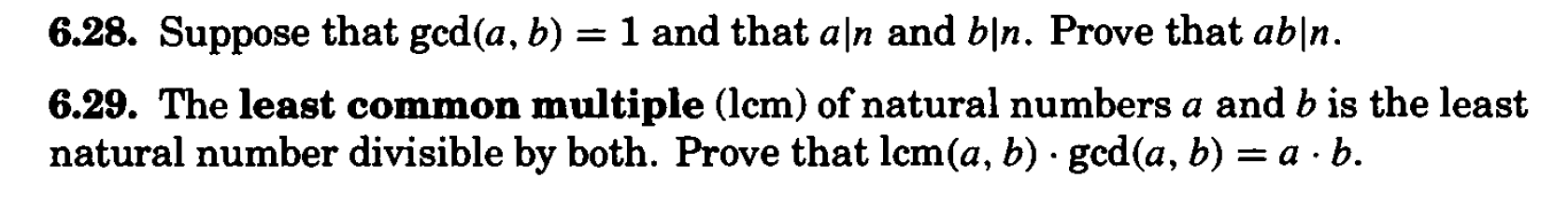 Solved 6.28. Suppose That Gcd(a,b)=1 And That A∣n And B∣n. | Chegg.com