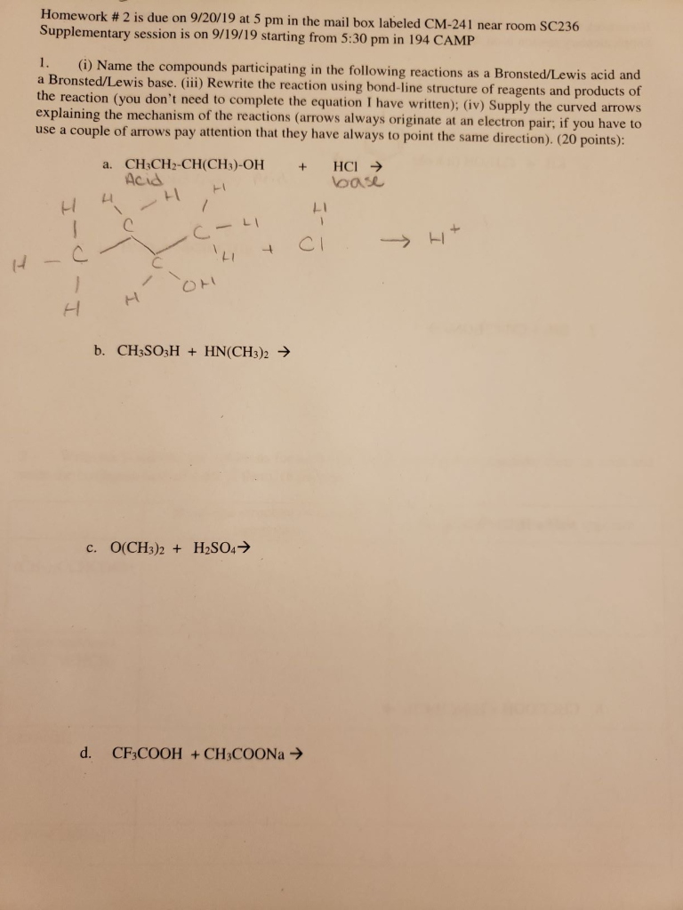 Solved Homework # 2 is due on 9/20/19 at 5 pm in the mail | Chegg.com