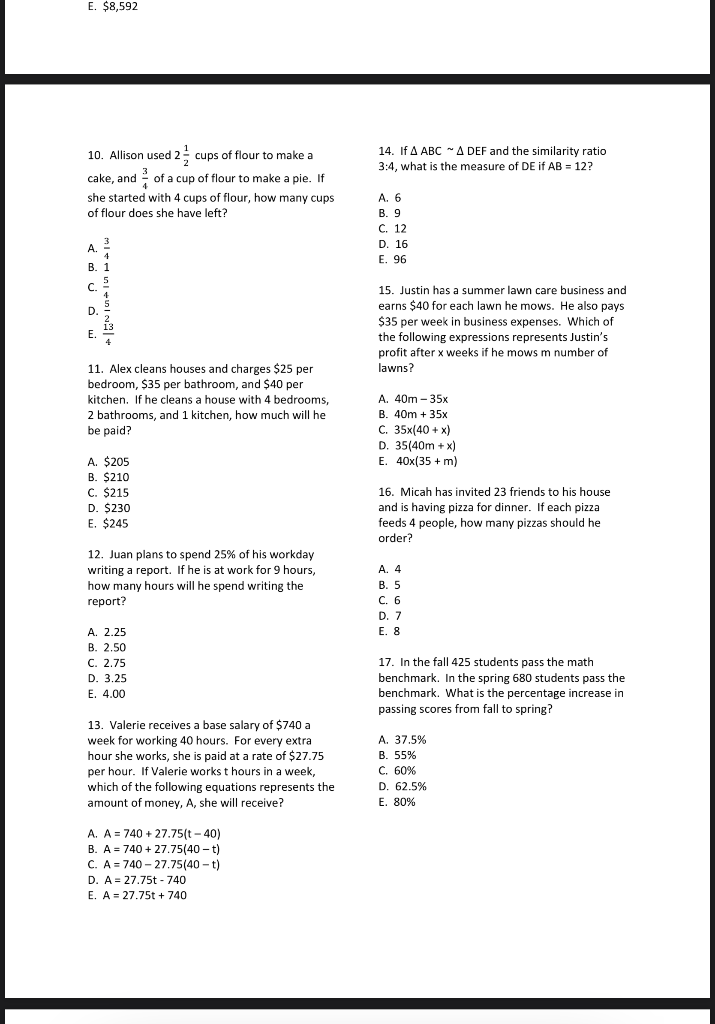 Solved AFOQT Practice Test 1 - Arithmetic Reasoning 6. The | Chegg.com